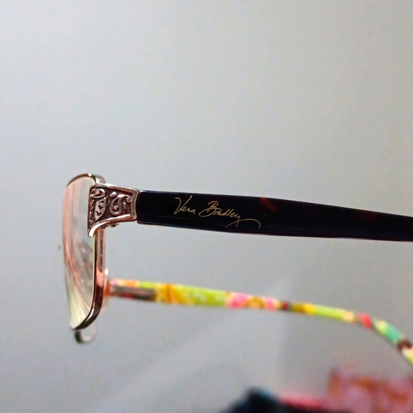 Vera Bradley Tutti Frutti signature reading glasses 52-16-135 with zip case - Picture 3 of 10